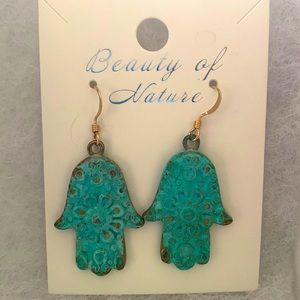 NEW Hamsa symbol earrings.